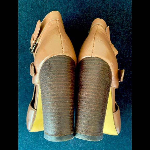 Atwell Maggie Cut-Out Brown Leather Buckle Bootie - Picture 6 of 6